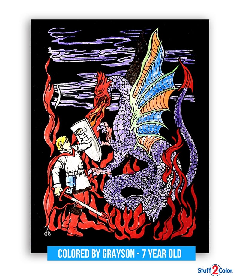 Stuff2Color Super Pack of 18 Fuzzy Velvet Coloring Posters (Creative Edition) - Great for Family Time, Arts & Crafts, Travel, Classrooms, Care Facilities [All Ages Coloring: Girls, Boys, Adults, Toddlers, Teens] - Image 5